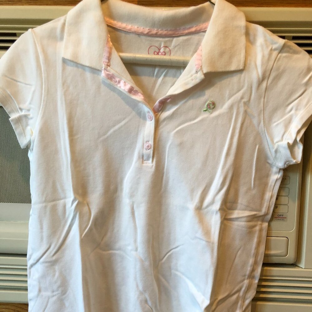 Girls Gap Short Sleeve Polo Shirt White XXL (14-16)